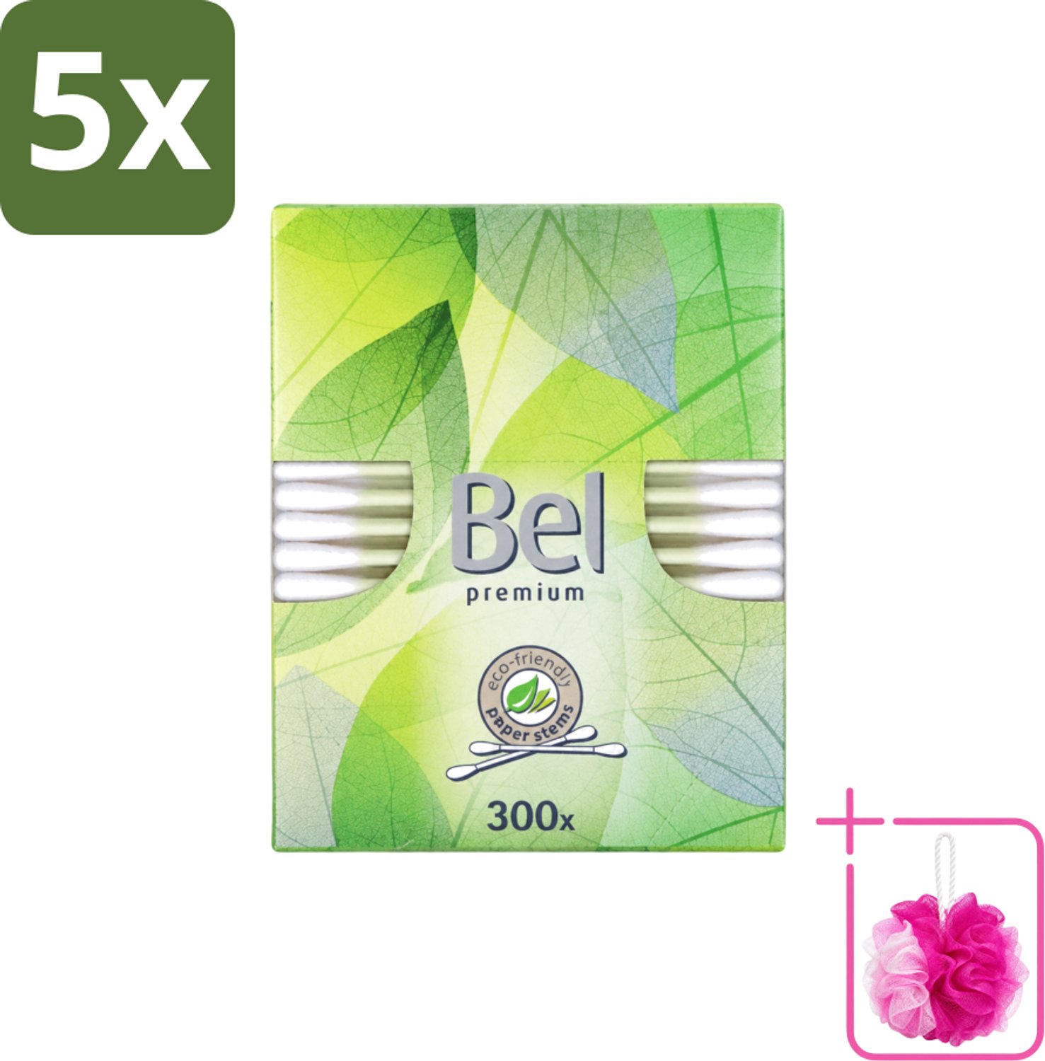 5 x Cotton Buds – Wattenstaafjes – Premium – Katoen - Bulkverpakking - Katoenstaafjes - Douchemop - Wattenstaafjes