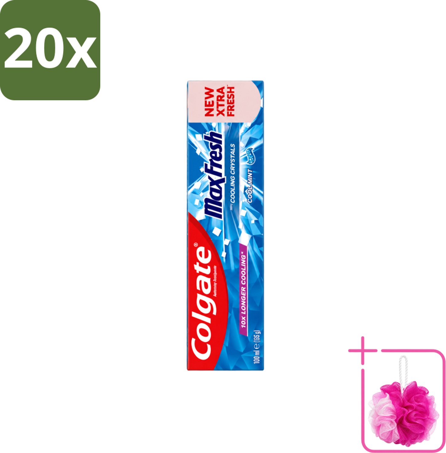 20 x Colgate - Max Fresh - Cool Mint - Tandpasta - 100ml - Bulkverpakking - Tandpasta - Douchemop - Frisse adem