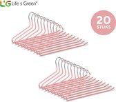 bomoe Broekhangers Kian Kledinghangers Set Zwart - 20 Kleerhangers - Ruimtebesparende Hangers Metaalhangers met Anti-slip Broekenstang en Handig Open Design voor broeken en meer