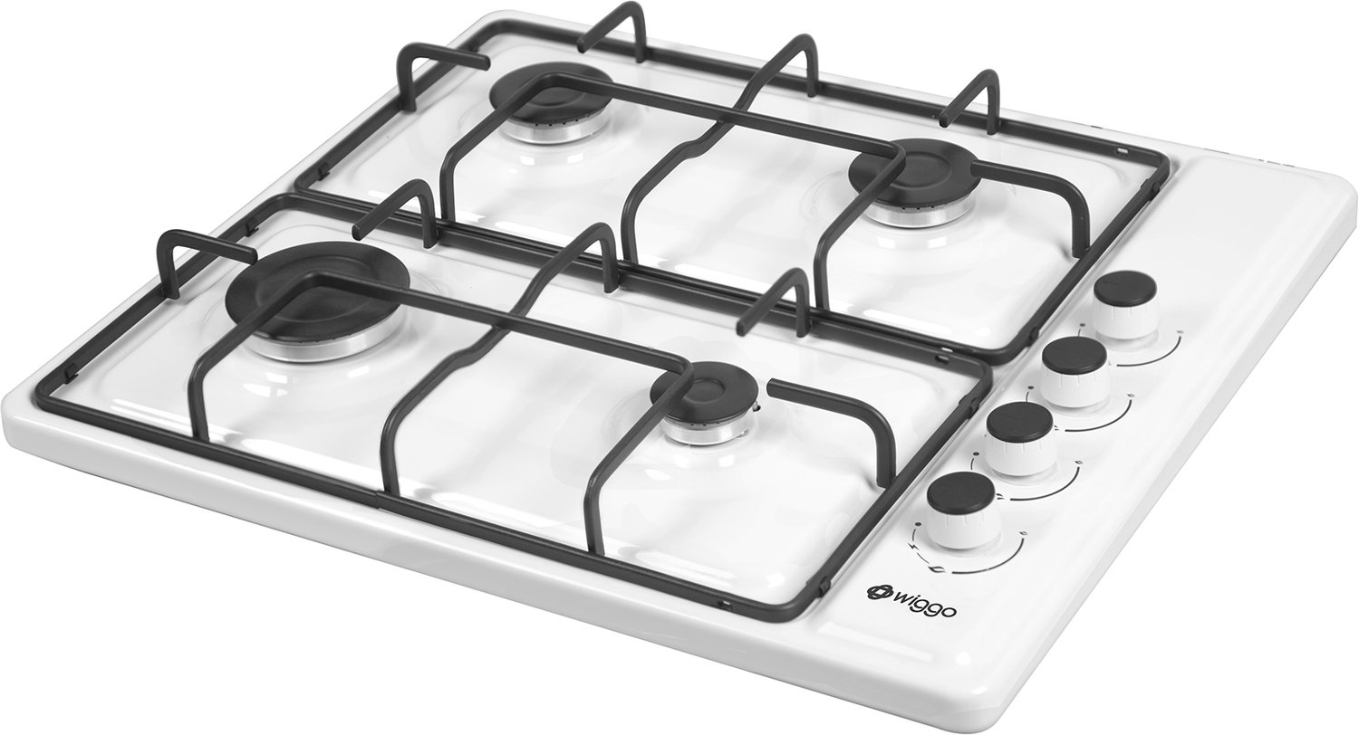 Bol.com Wiggo WH-G604F(W) – Vrijstaande gaskookplaat – 60 cm – 4 kookzones – Geschikt voor aardgas en butaangas – Thermokoppel b... aanbieding