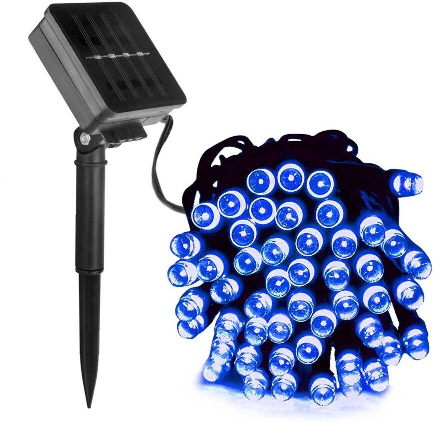 Wantohave Kerstboomverlichting - 10 Meter - Zonne-energie - Blauw