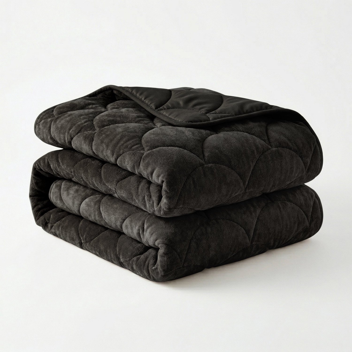 Zydante Dekbed Zonder Overtrek Velvet Chenille - Wasbaar Dekbed - Hoesloos Dekbed - Zachte Fluweel Look - Zwart / 200x160