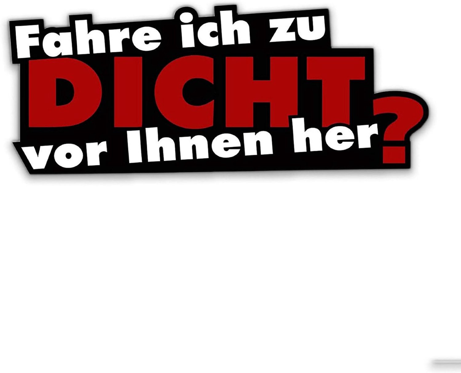 autosticker 16 x 6,5 cm - zelfklevend - grappige spreuk - wijst op ongeduld m-winkel - m-winkel