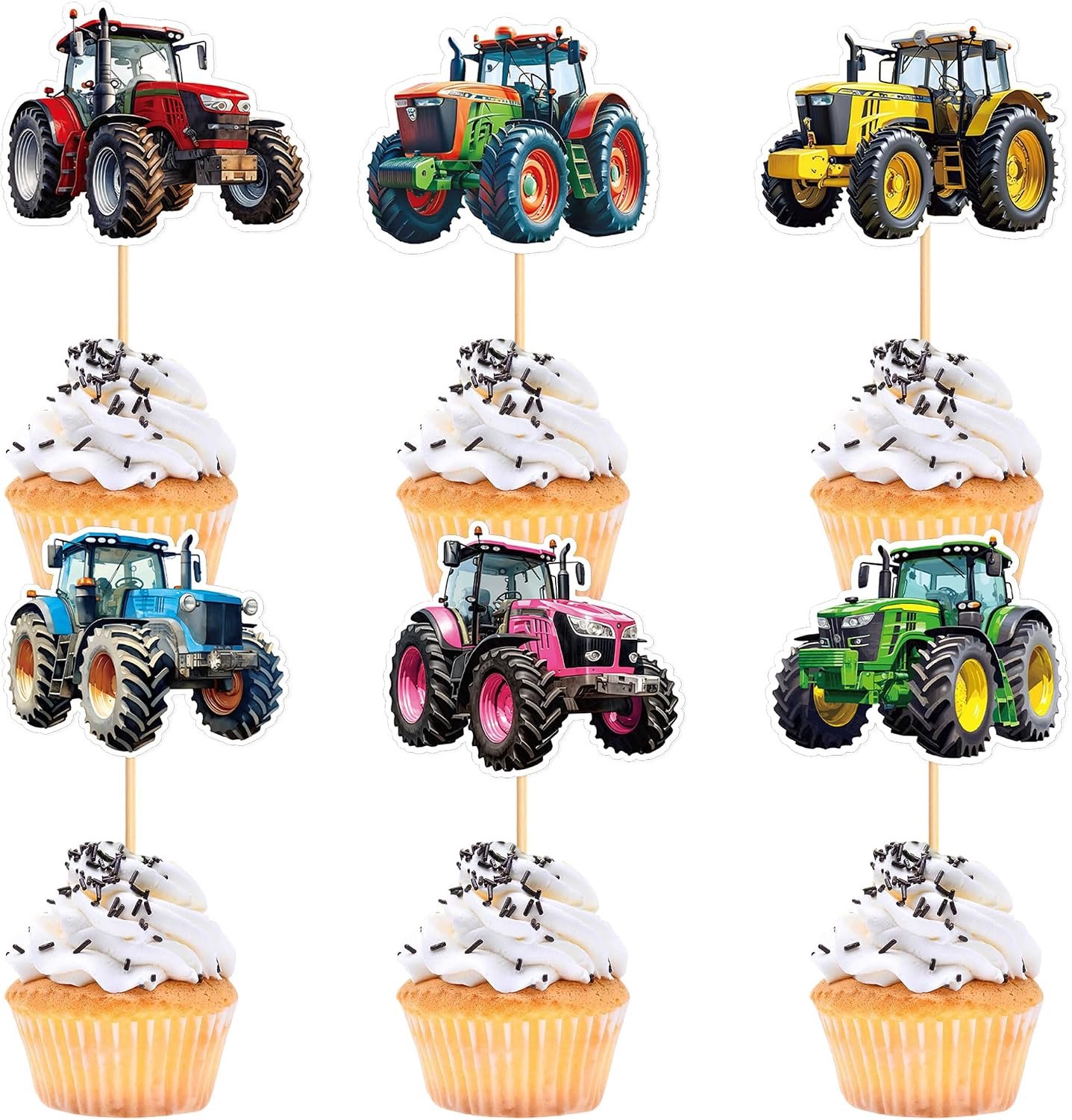 Cupcaketoppers voor verjaardag 30 stuks