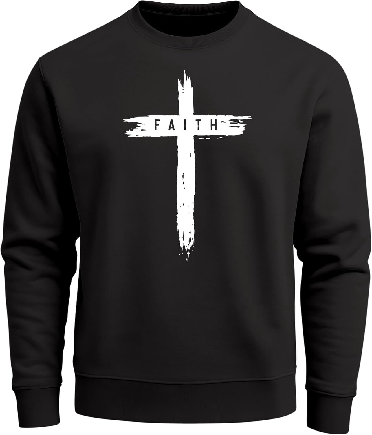 Sweatshirt met kruisprint