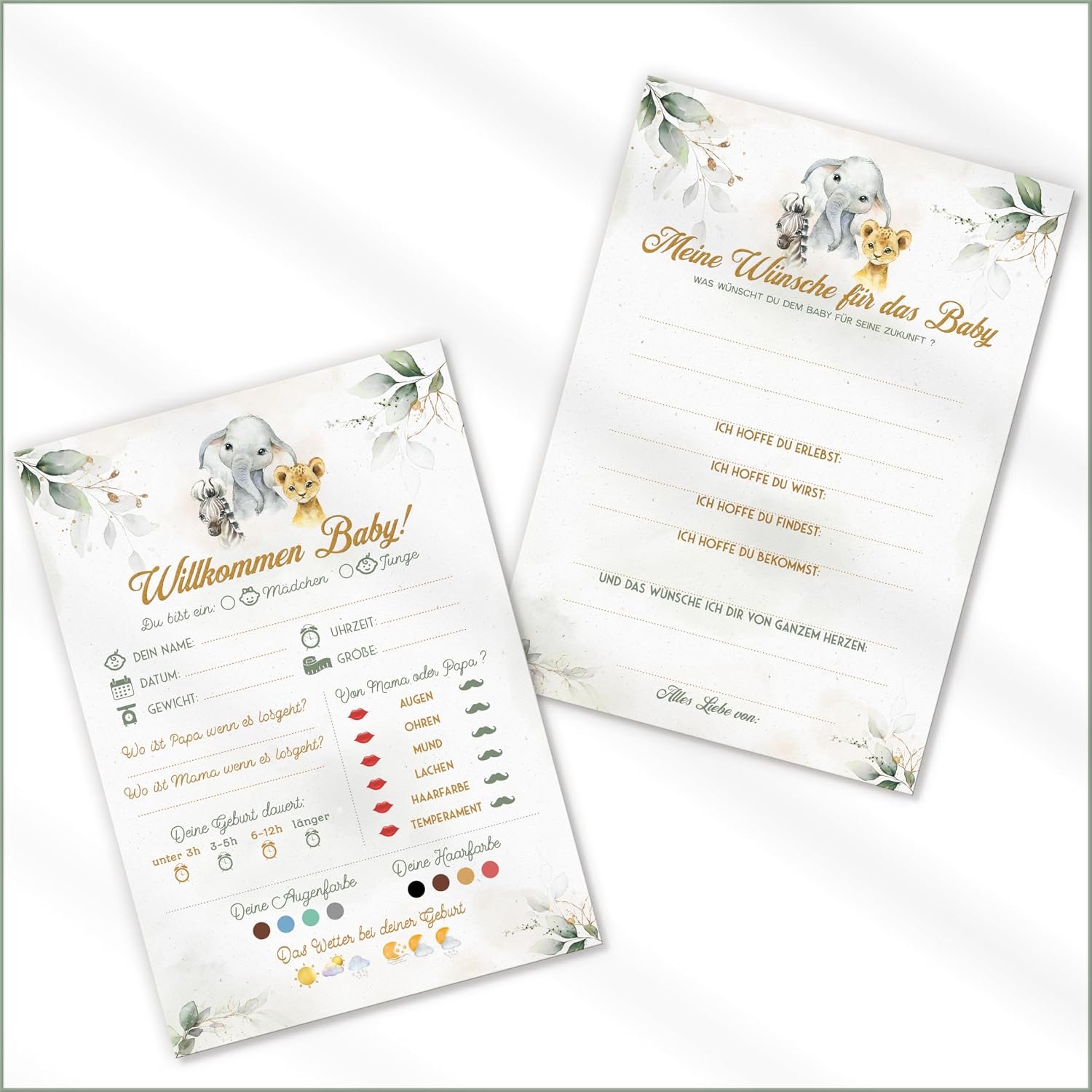20x Baby Tippkaarten A6 (10.5x14.8 cm)