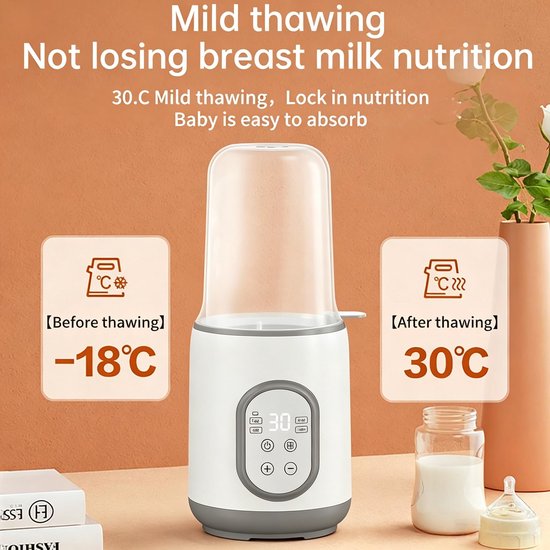 Snelle flessenwarmer - Geschikt voor moedermelk en flesvoeding - met sterilisatie- en warmhoudfunctie - kan babyflesjes verwarmen — afbeelding 5