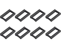 DIP IC-chip 24-pins adapter - 2,54 mm - afstand tussen rijen 15,24 mm - ideaal voor breadboard-projecten - 8 stuks - m-winkel