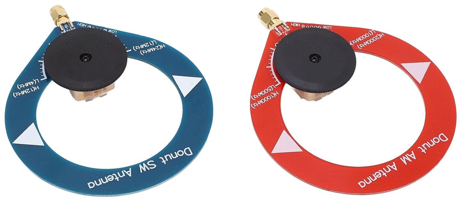 Donut AM MW SW-antenne 2 Stuks - Draagbare Mini-loopantenne - Lichtgewicht en duurzaam - Verbetert ontvangst - Vemera