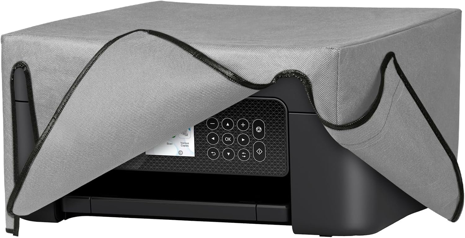 beschermhoes voor printer - compatibel met Epson Expression Home XP-3200/XP-4200/XP-4205 - stofkap lichtgrijs - Vemera