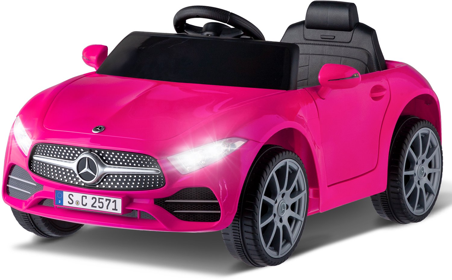 LEADZM Mercedes-Benz CLS 350 elektrische kinderauto met afstandsbediening, 12V, 90x60x40cm, roze