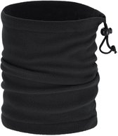 Nekwarmer Polar Fleece - 2-in-1 nekwarmer en muts - Mutsen - 24,5 x 25,5 cm - Zwart