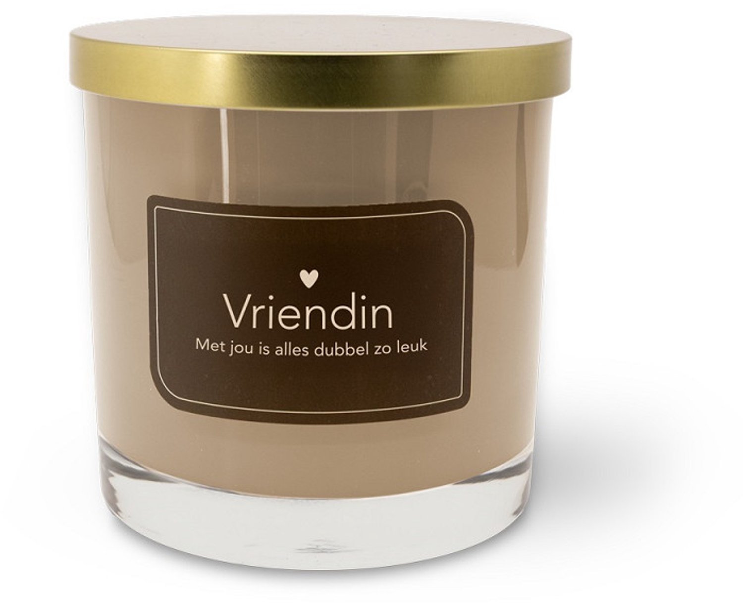 Miko Big Candle - Lieve Vriendin BRUIN
