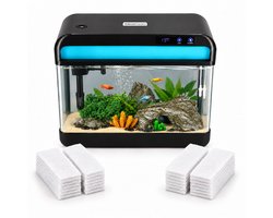 AquaImpact Premium Zelfreinigend Aquarium 26 L + 20 Filters – Set met 3‑in‑1 Pomp, LED & Touch Display – Incl. Luchtbevochtiger