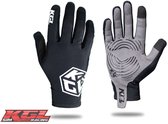 KGL Origin Zwart Korte Sim Racing Handschoenen (Lycra) - L
