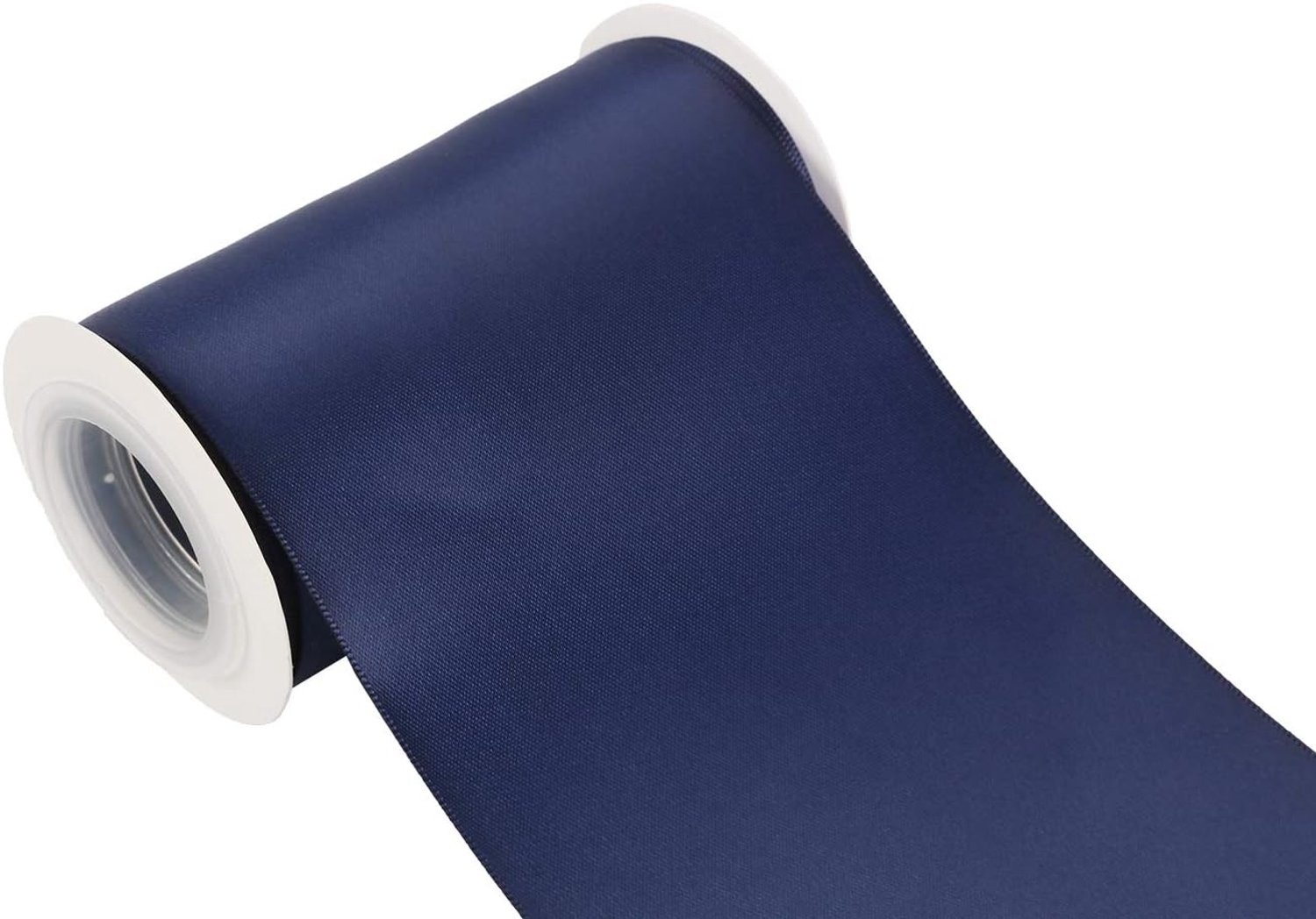Satin ribbon 4 inch - dubbelzijdig - navy - perfect voor cadeauverpakking en decoratie - Vemera
