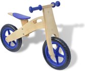 Houten Loopfiets 3 jaar Blauw - Loop fiets Hout - Houten tweewieler -