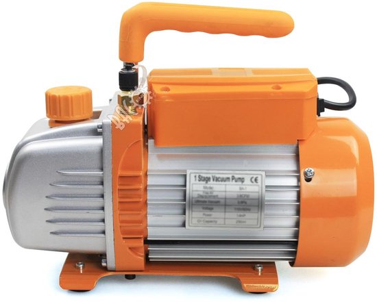 6,8L vacuümkamer met 3CFM eentraps vacuümpomp onderdrukpomp met manometer HVAC — afbeelding 2