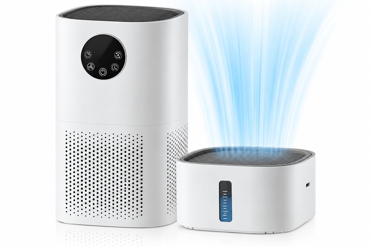 Luchtreiniger - Luchtbevochtiger combo - H13 Echt Hepa Filter,2-In-1 -Luchtreiniger voor allergieën - Luchtreiniger voor huisdieren