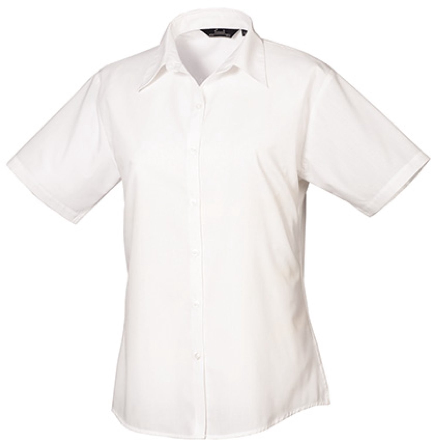 Premier Workwear - Women´s Poplin Short Sleeve Blouse - White - 38 (S/10)