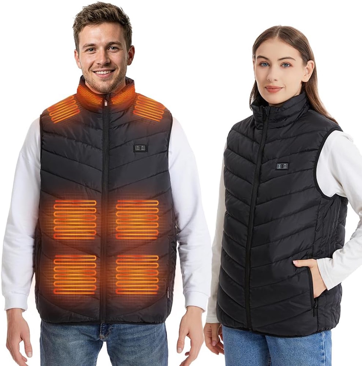 Verwarmvest met 15 verwarmingszones en 2 warmtestanden
