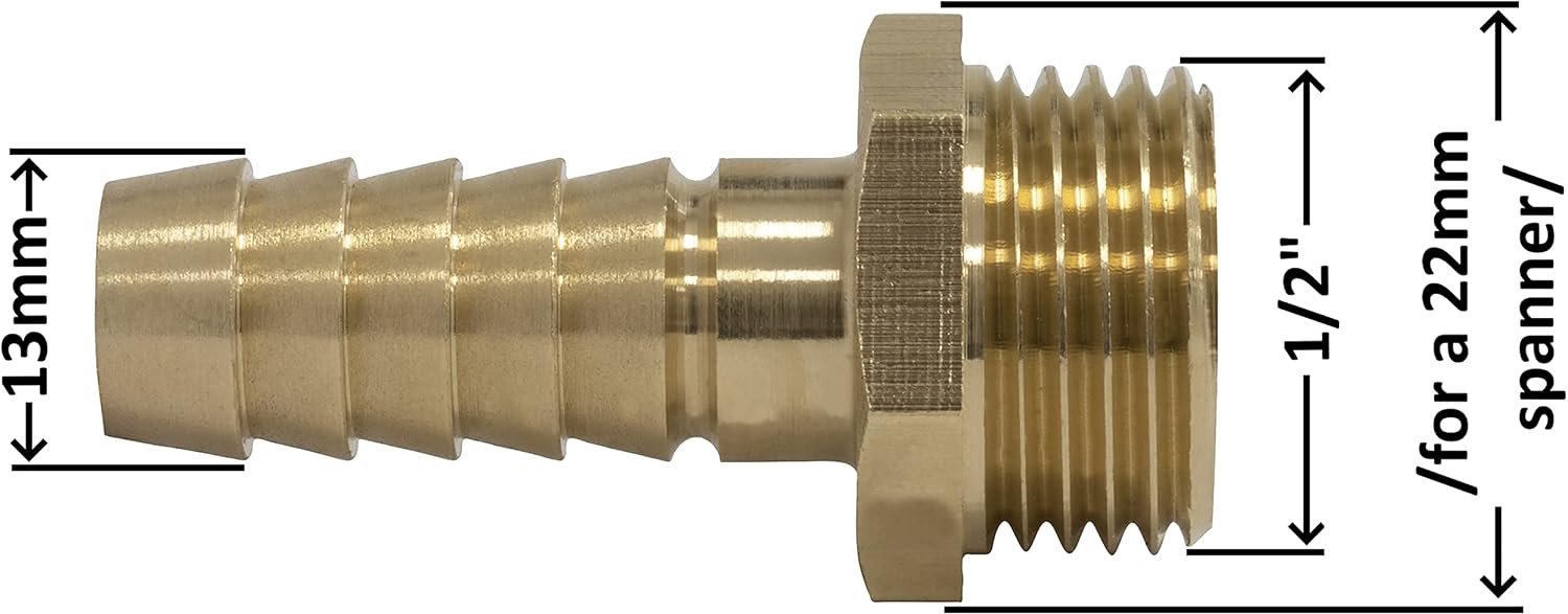 Fittingen 1/2'' - Set van 2 - Messing - Voor irrigatiesysteem verbinding - ServiceTopper