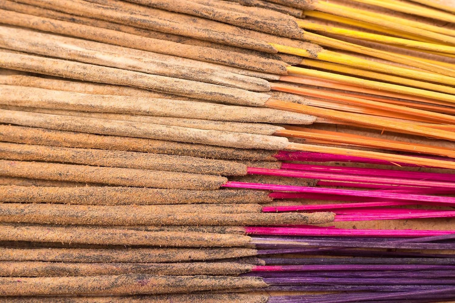 Wierookstokjes 96 stuks - 8 premium geuren - handgemaakt in India - creëer overvloed - m-winkel