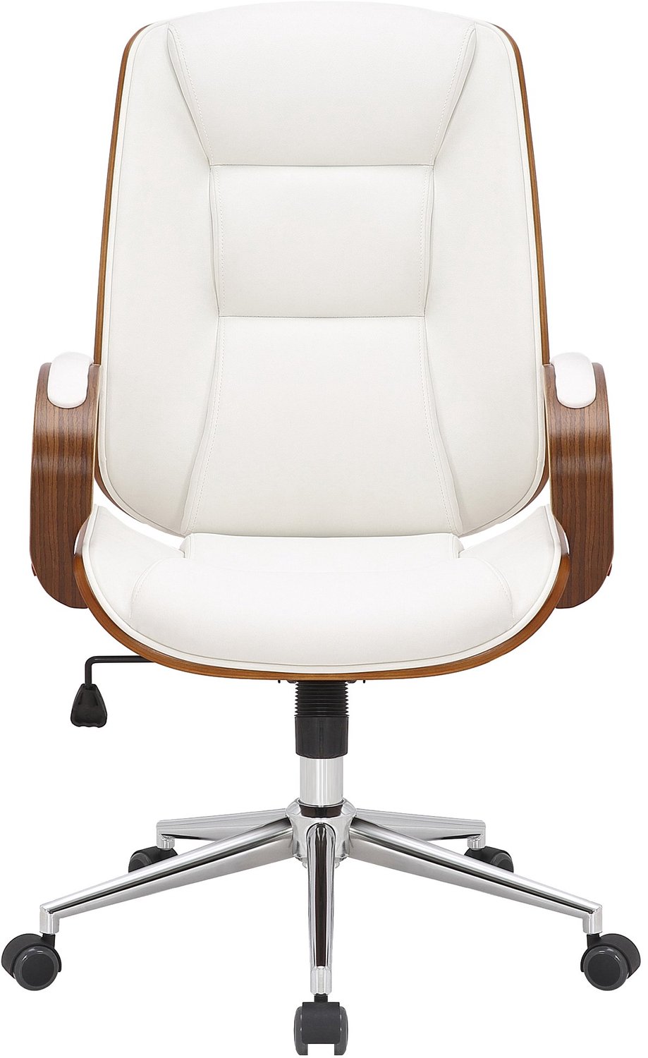 Luxe Comfort Bureaustoel - Verstelbaar - Walnoot/wit