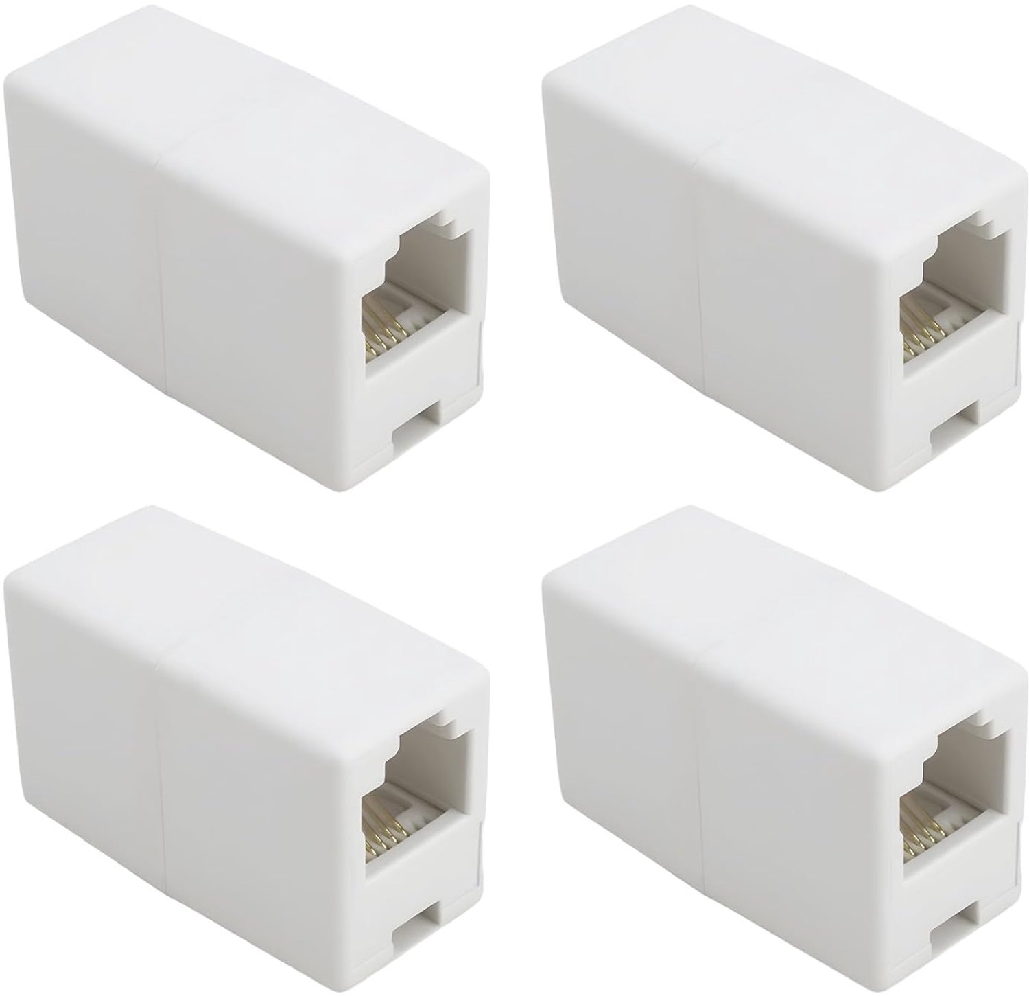 RJ11 6P4C Koppeling Vrouwelijke - 4 Stuks - veilige signaaloverdracht - voor vaste telefoon en fax m-winkel - m-winkel