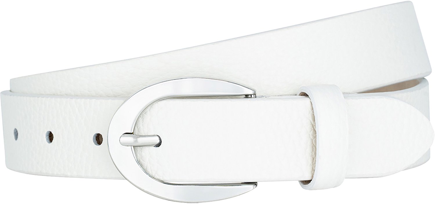 LINDENMANN dames leren riem - wit