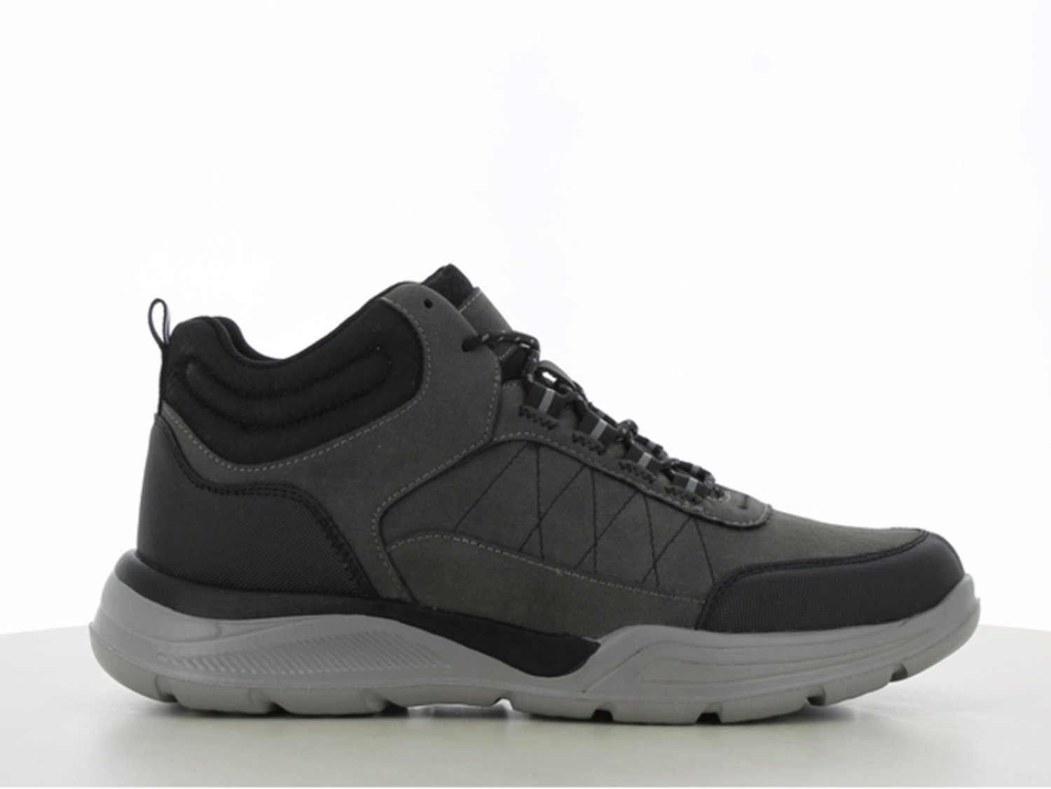 Comfortabele & Stijlvolle Hoge Heren Sneaker Wandelschoenen Grijs