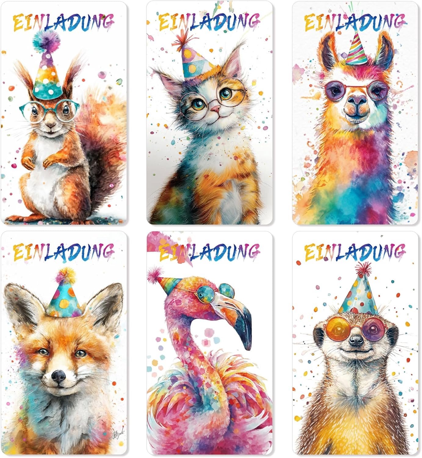 12x Uitnodigingskaarten Kinderfeestje