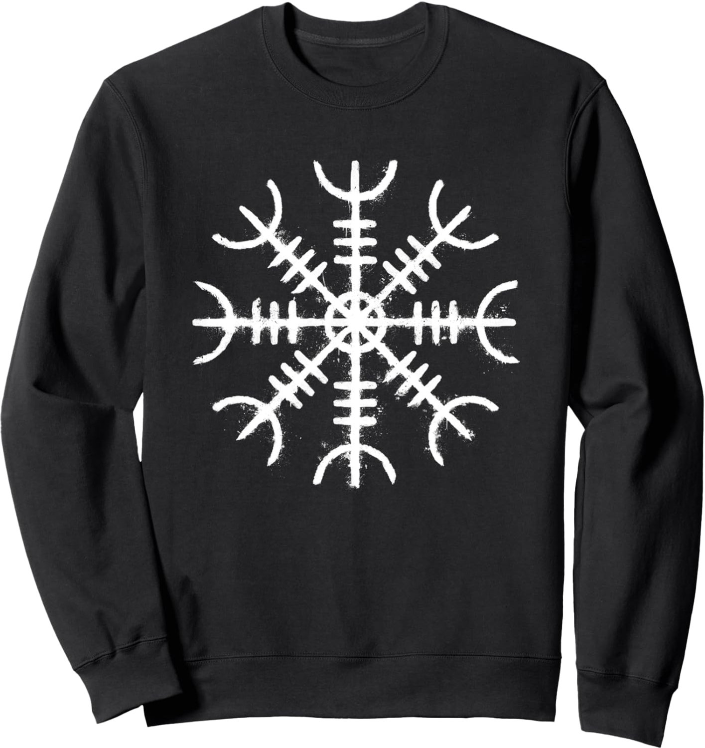 Helm van eerbied - witte grunge - Noorse rune trui