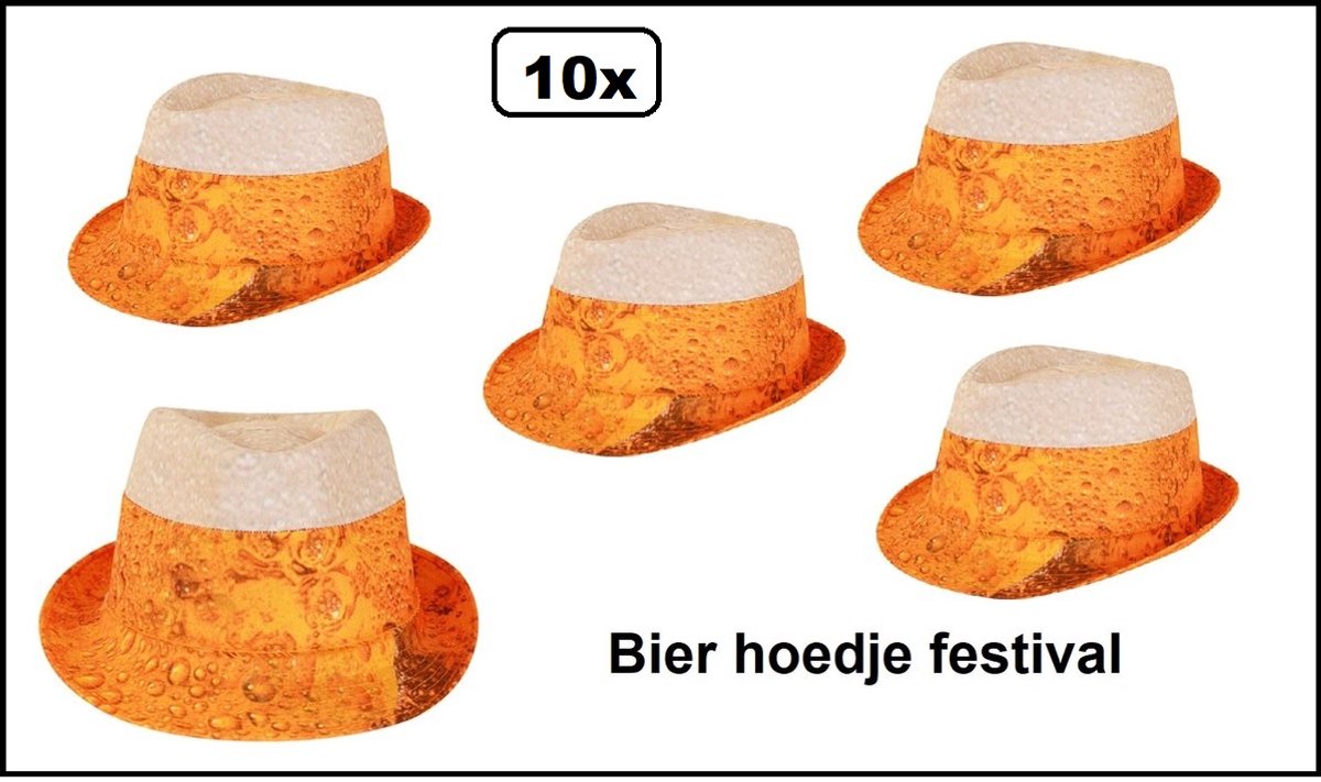 10x Festival Bierhoedje - thema feest bier feest terras festival apres ski biertje drinken fun vrijgezel strandparty