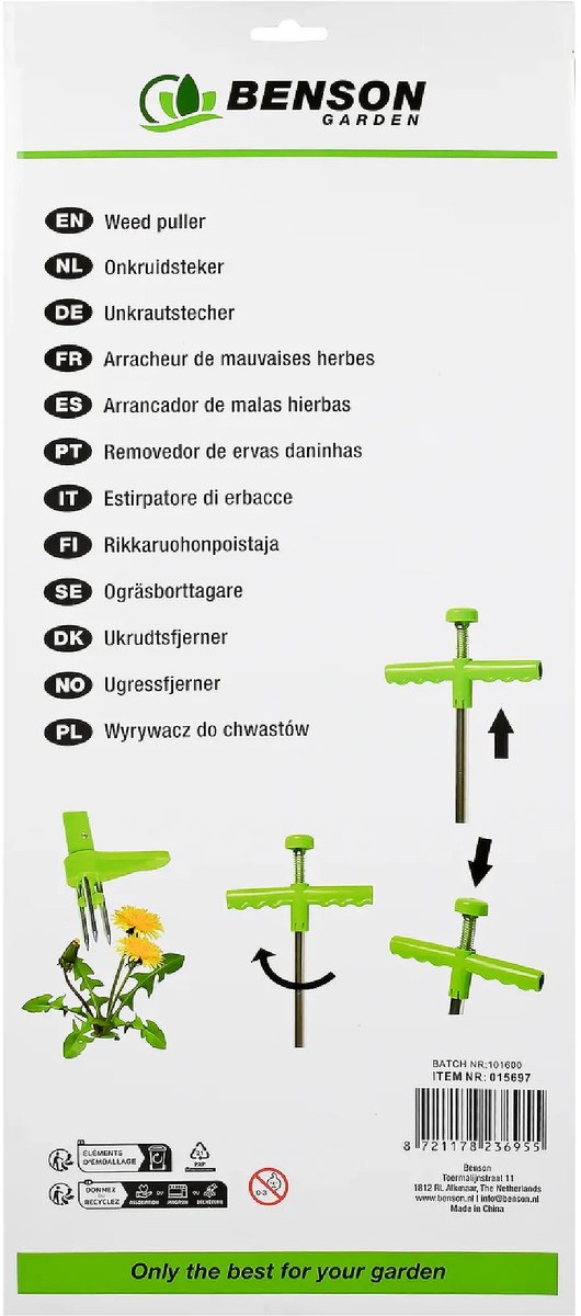 Benson onkruidsteker - onkruidtrekker - 100cm van Benson — afbeelding 5