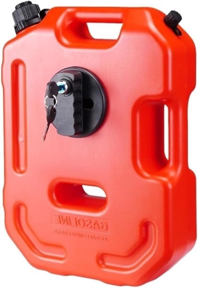 Brandstoftank Benzine - Reserve container - Brandstof transport - Stofdicht dekselontwerp - 10 Liter - Rood