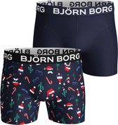 Bjorn Borg SHORTS SAMMY BB FUN SANTA XMAS-BO Heren Boxershort - 2P - Donker blauw - Maat S