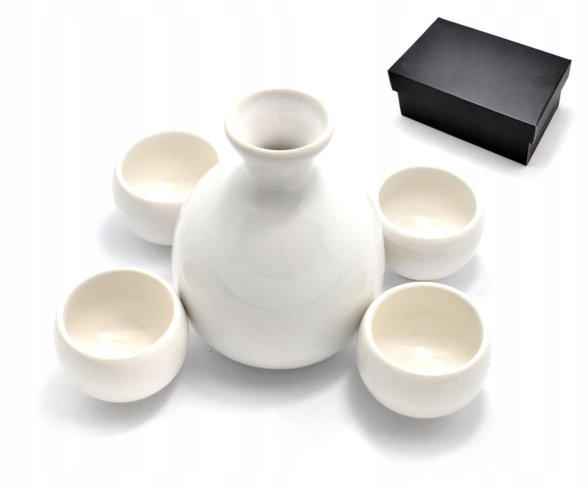 Merkloos Sake Serveerset - Karaf 300ml & 4 Glazen
