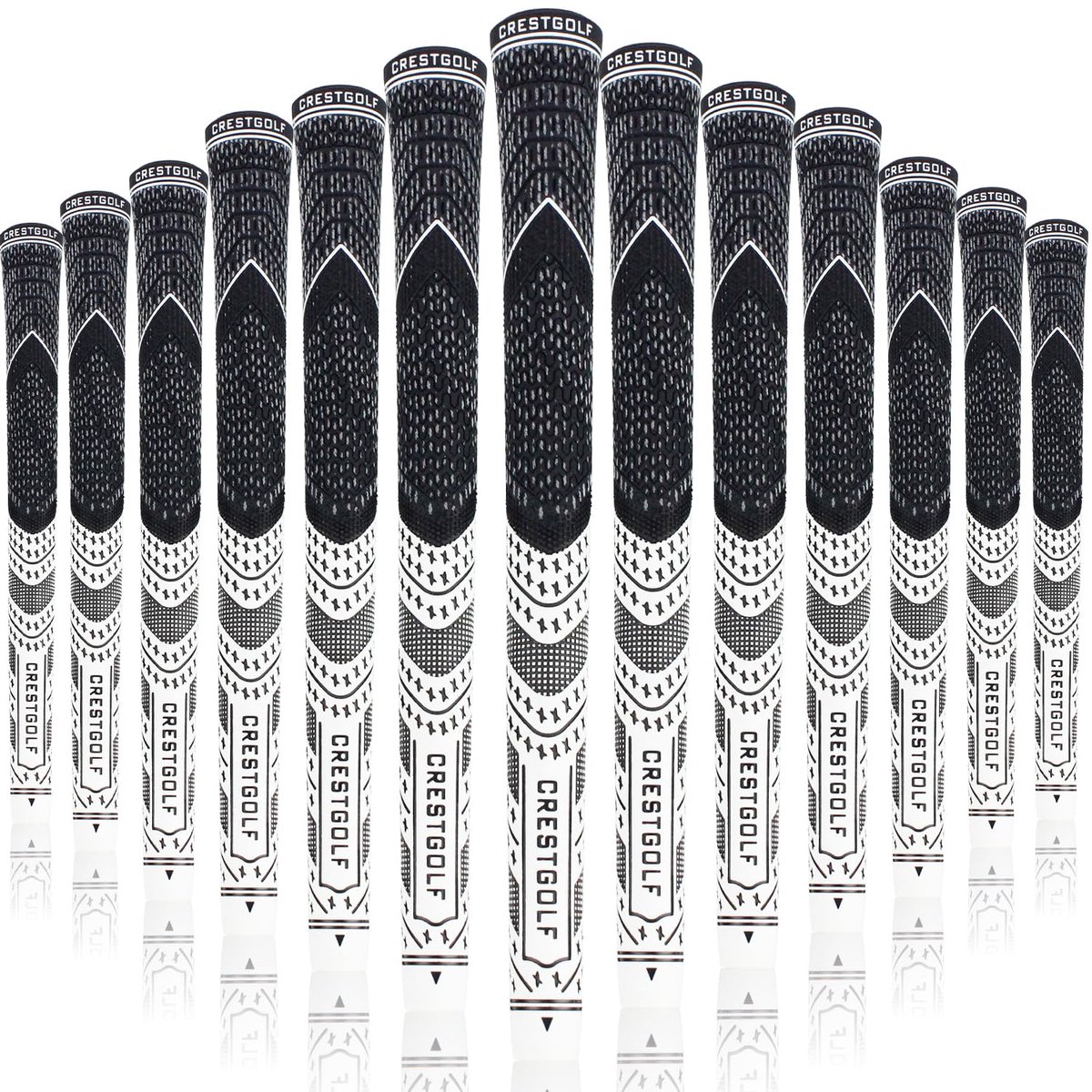 Golfgrip Midsize – Antislip Golfclub Grip – Schokabsorberend – Multi-Texture – Latexvrij – Wit