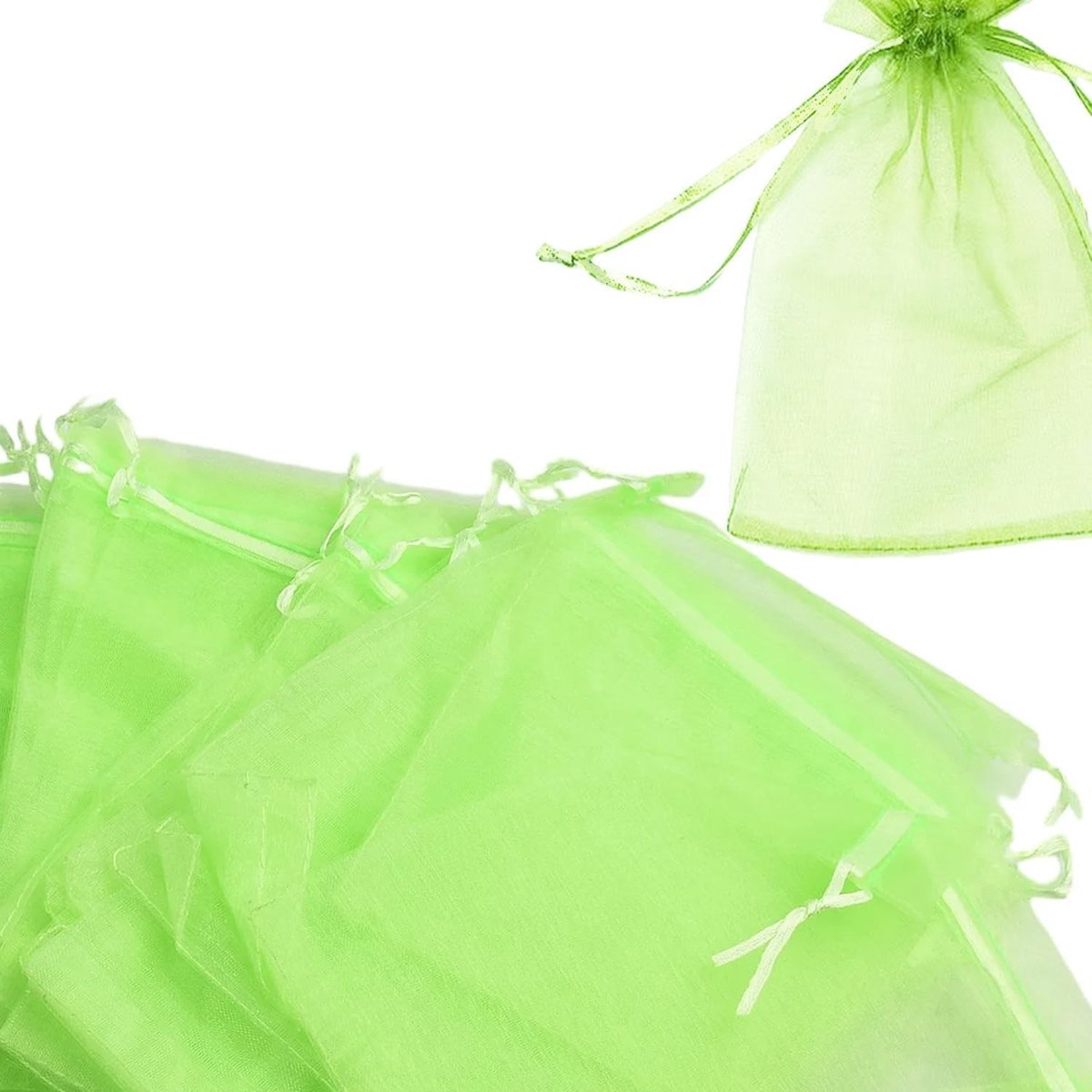 Beschermende Tassen voor Druiven, 30 Stuks, Groene Organza Tassen met Trekkoord voor Fruit, Bescherming tegen Vogels, Wespen en Insecten (17 x 23 cm)