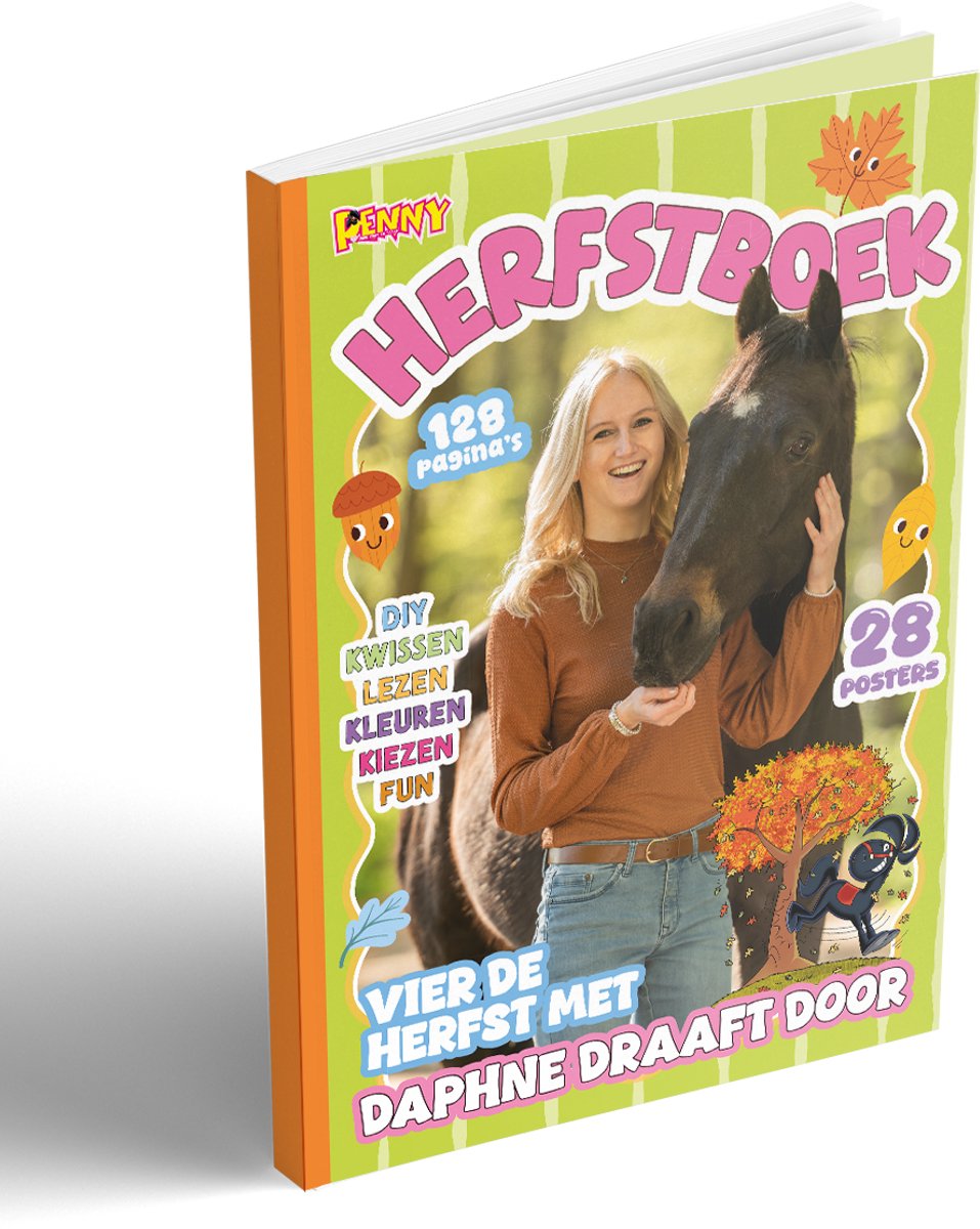 Penny Herfstboek 2026 - Daphne draaft door - Vakantieboek - Herfstboek - Doeboek - Vakantie - Paarden Spullen - Paardencadeaus - Creatief - Paarden - Paard - DIY - Tekenen - Posters - Strips - Puzzels - Puzzel - kleurboek - Tekenboek - Pony - Veulen