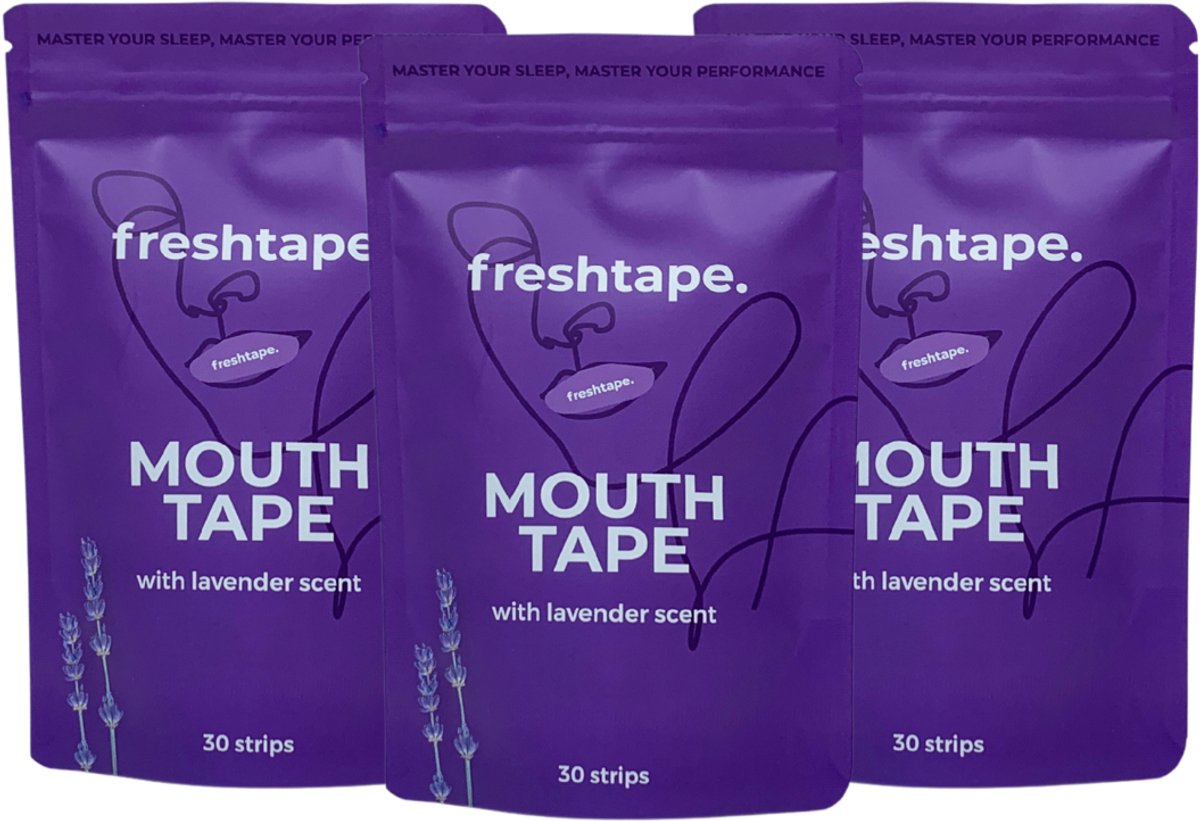 Mondtape met Lavendelgeur - 90 stuks - De enige mondtape die je wél helpt ontspannen - Anti Snurk - Voordeelverpakking 3 maanden - Hypoallergene lijm - Mouth Tape - Mond Tape - Slaaptape - Beter slapen door neusademhaling - Huidvriendelijk