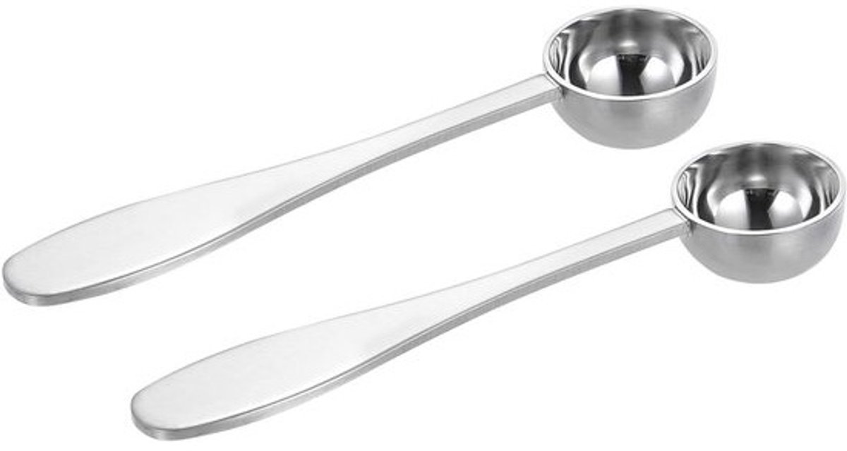 Maatlepels Theelepels - Keukenlepels Roestvrij Staal - Nauwkeurig Doseren - Ronde Diepe Schaal - 5 ml - Zilver