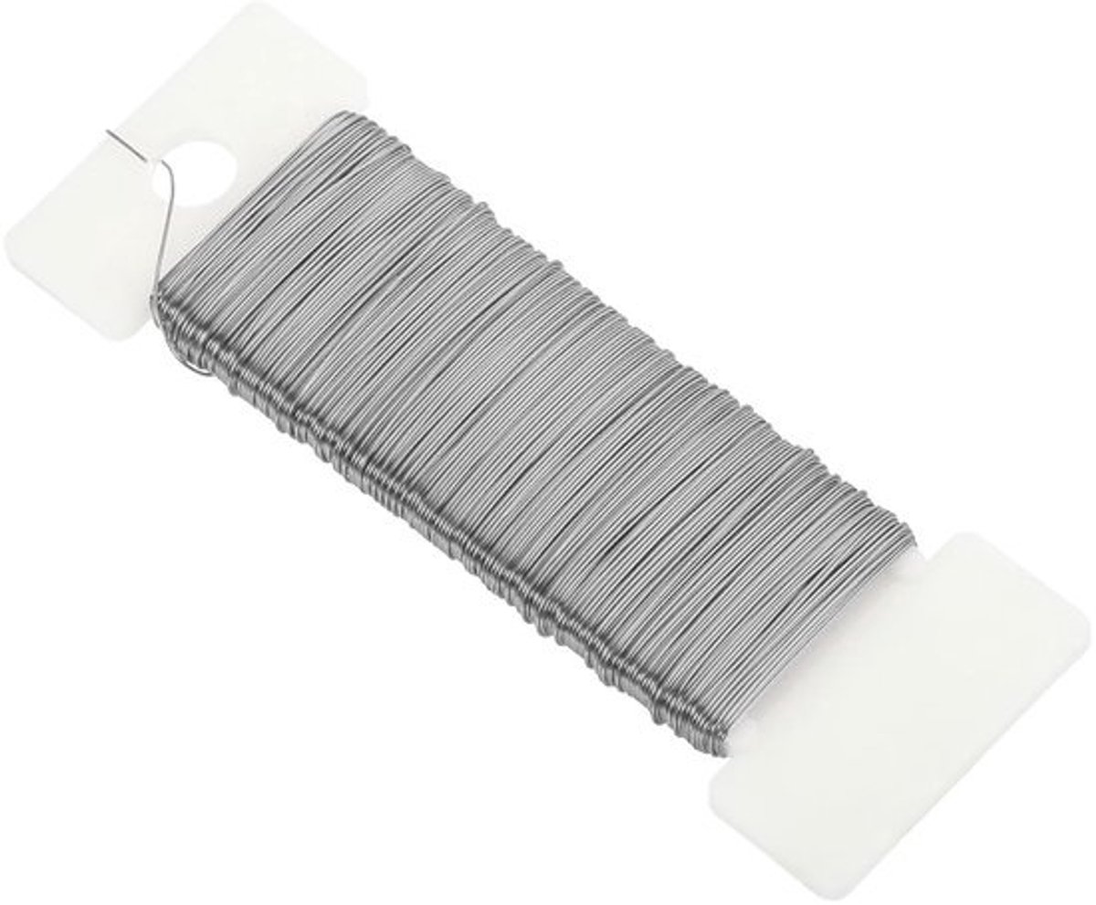Metaaldraad - Bloemendraad Aluminium - Bloemstukken Maken - Flexibel En Vormvast - 35 Meter 0.35mm - Zilvertint