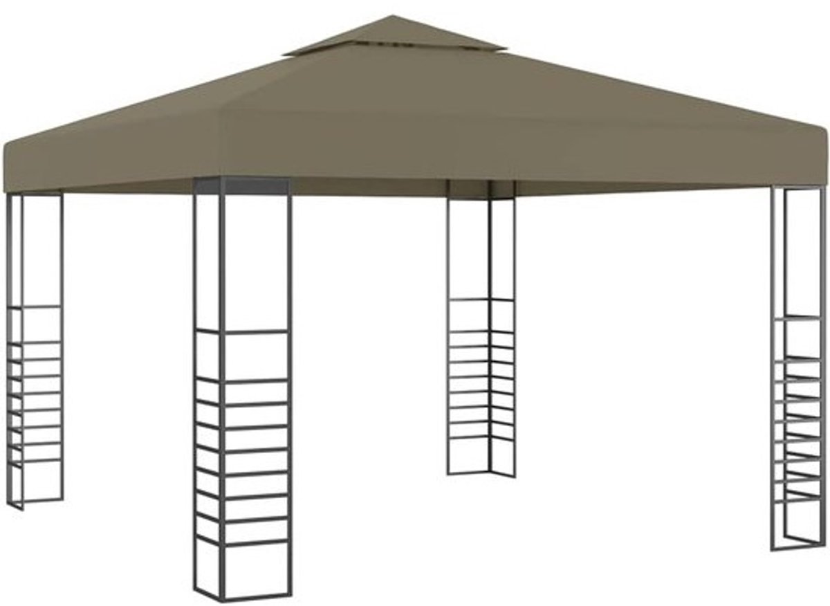 Tuinpaviljoen - Partytent - Buitenfeesten - UV- en regenbestendig - 3 x 3 meter - Taupe