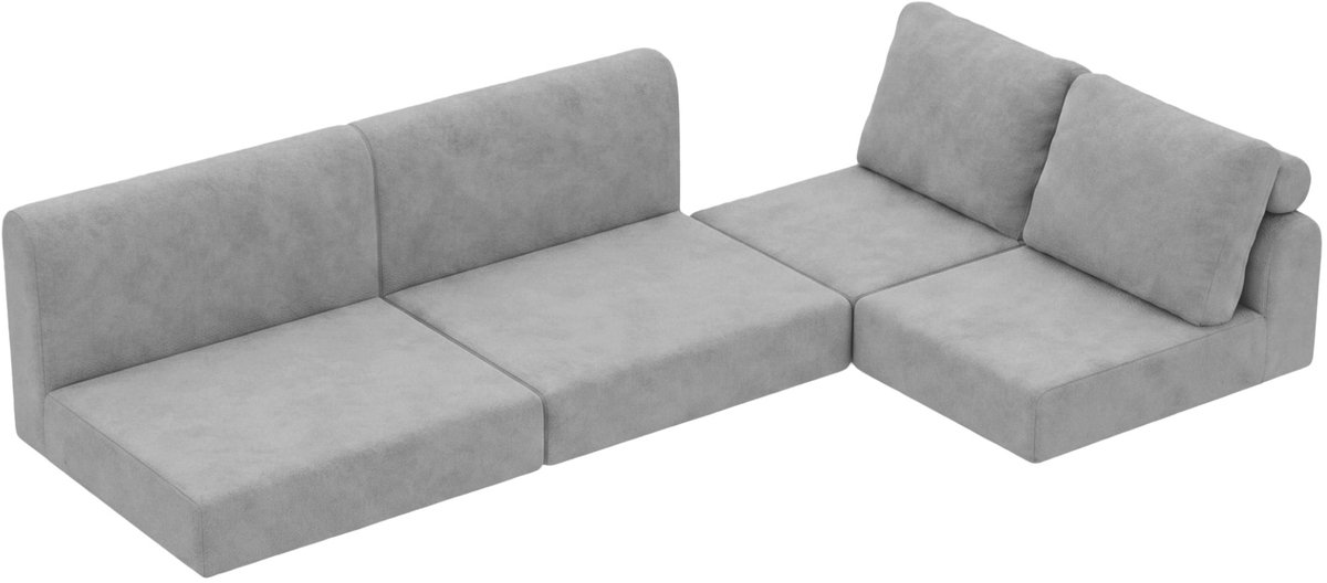 OKWISH Slaapbank – 2-Zits Opvouwbaar Bankbed – Ruimtebesparend, Met Comfortabele Schuimvulling – Voor Woonkamer en Logeerkamer – Stof – Grijs