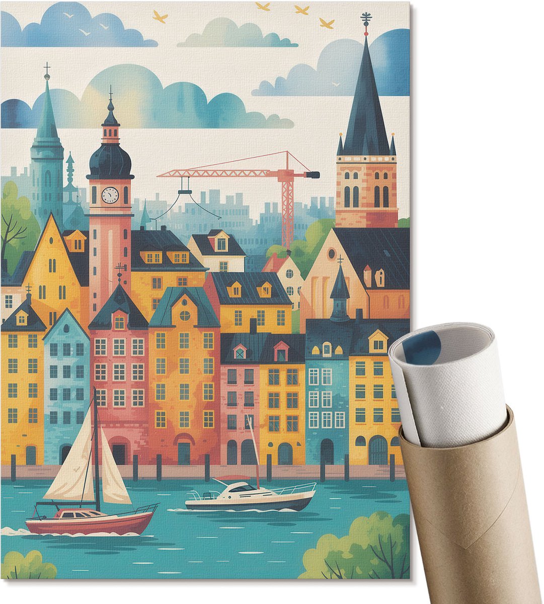 Coloray Polycanvas Wandposter - Dans Van Elegantie, Fotografie - A2 - Zwart-wit Wandposter - Rechthoek - Interieurdecoratie - Woonkamer, Slaapkamer, Kantoor - Klassiek