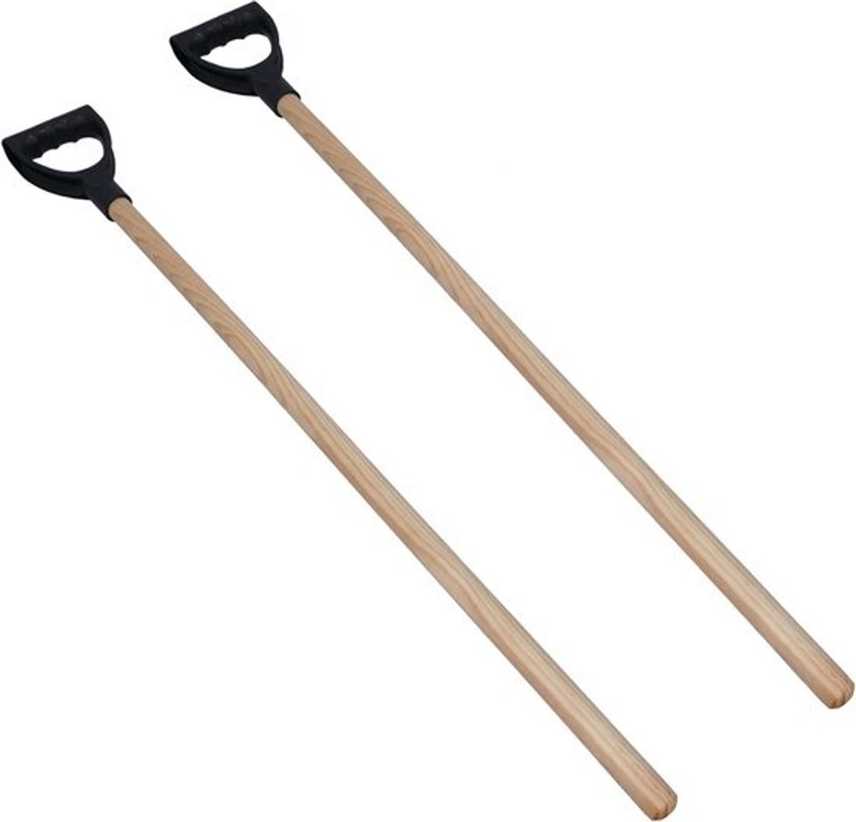 Houten steel - Vervangende handgreep - Gereedschap reparatie - Ergonomische D-vorm - 104cm lang - Natuurlijk hout
