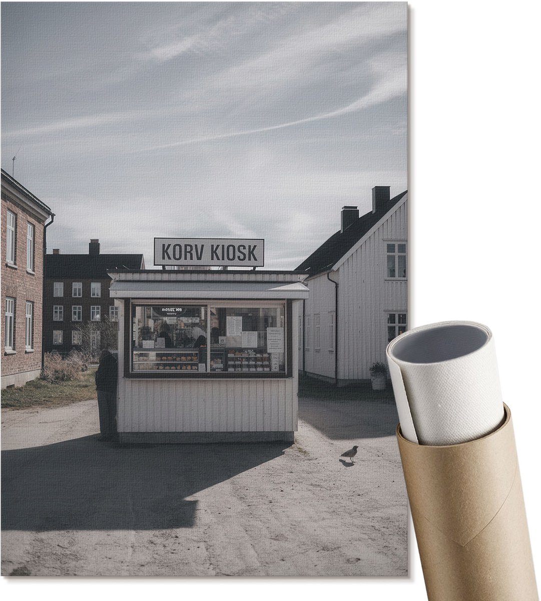 Coloray Polycanvas Wandposter - Geologische Kaart Van De Vs, Rood - A2 - Zwart-wit Wandposter - Rechthoek - Canvasposter - Woonkamer - Klassiek