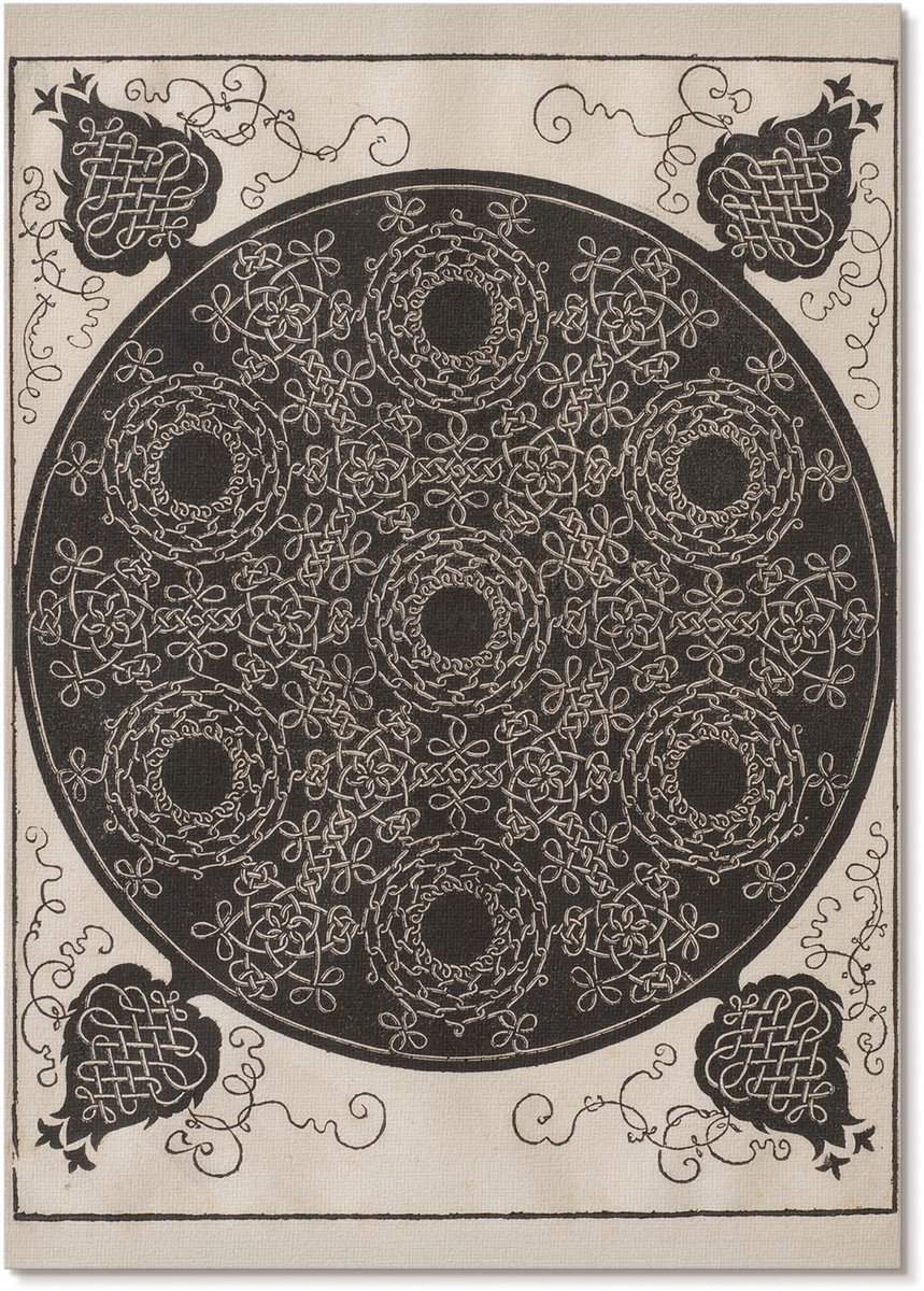 Tulup Polycanvas Poster - Vierde Knoop, Schilderen - A4 - Zwart Wanddecoratie - Rechthoek - Wandkunst - Woonkamer, Slaapkamer, Kantoor - Klassiek
